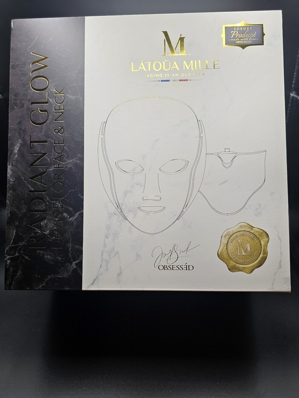 L'ATOUA MILLE Radiant Glow LED Facial Mask in Gold